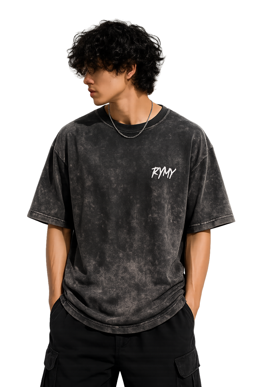 RYMY Acid Wash Oversized T-Shirt