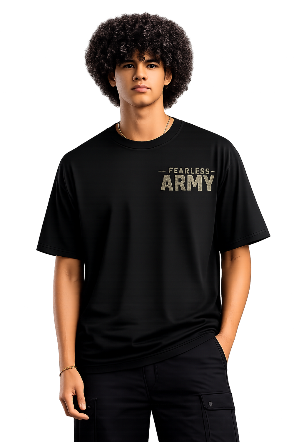 RYMY Fearless Army Oversized T-Shirt