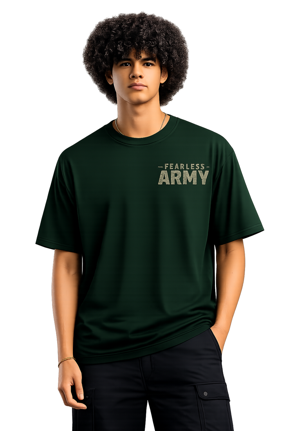RYMY Fearless Army Oversized T-Shirt