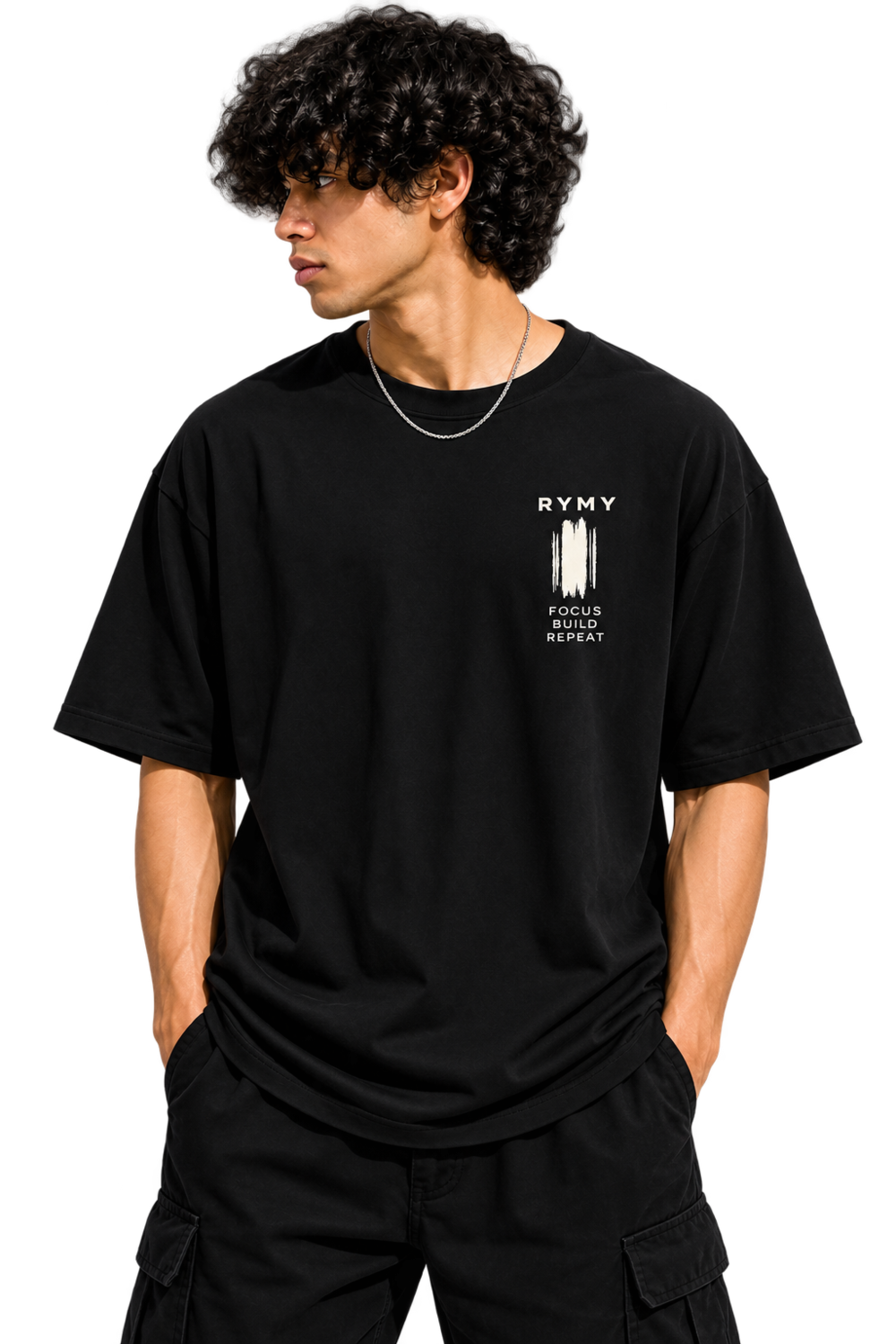 Focus Build Repeat Oversized T-Shirt