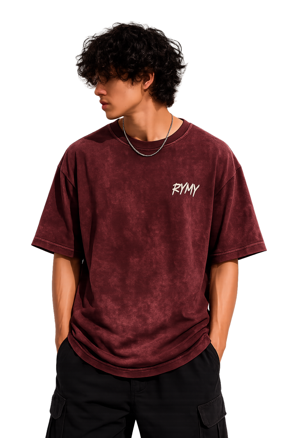 RYMY Acid Wash Oversized T-Shirt