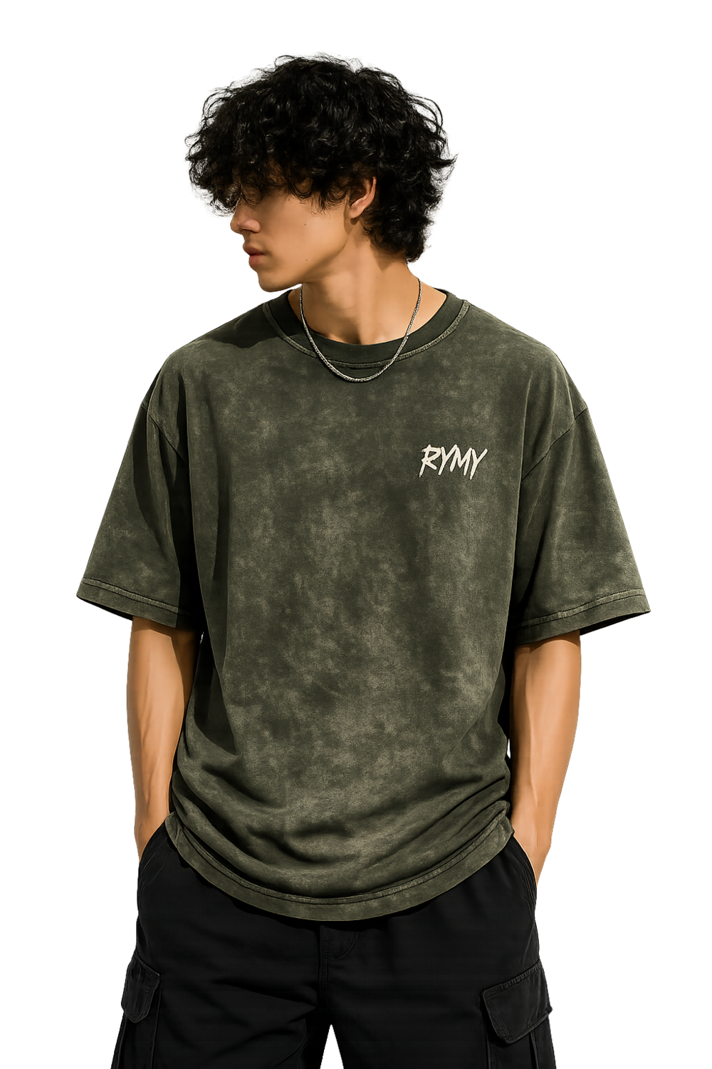 RYMY Acid Wash Oversized T-Shirt